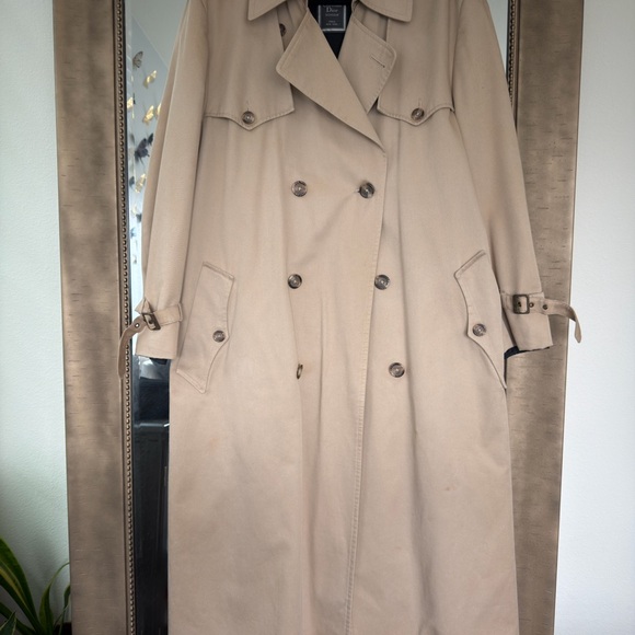 Vintage Christian Dior Full Length Trench Coat
